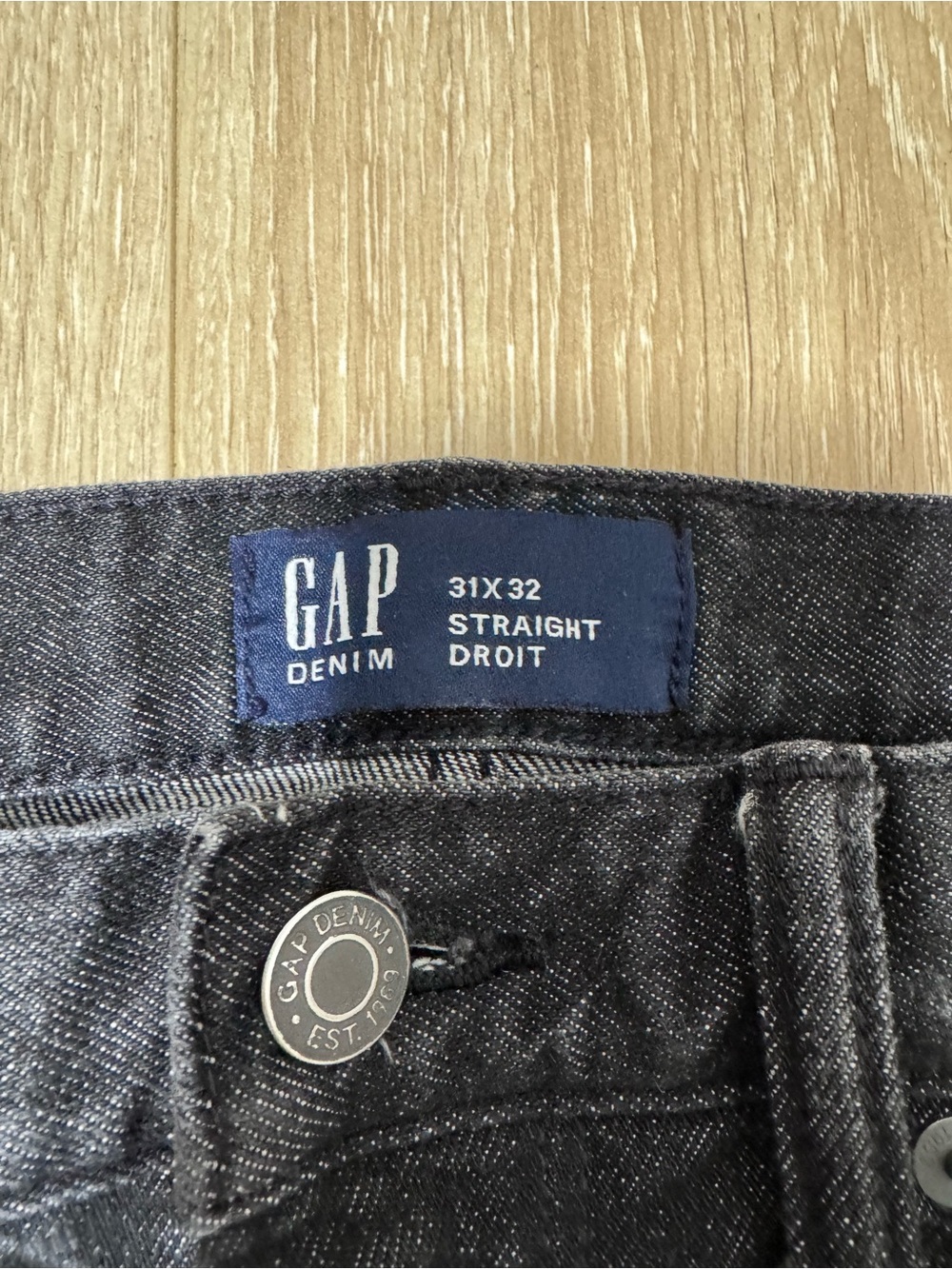 Gap Mens Jeans 31x32 Straight Fit Black Rinse GapFlex Denim FA23 Stretch - Picture 7 of 8